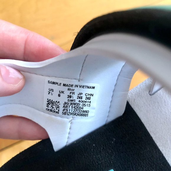 Stella Sport Black and White Velcro Sandals - Picture 7 of 9